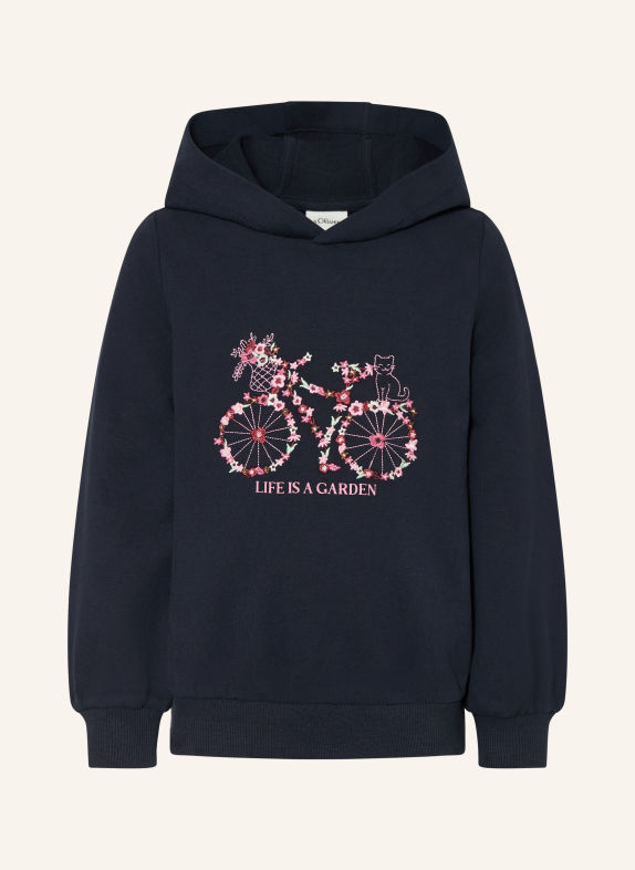 s.Oliver RED Hoodie DUNKELBLAU / ALTROSA / ROSA