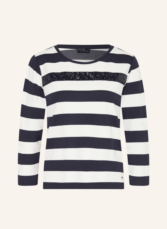 monari Blouse met pailletten DONKERBLAUW / WIT / ZWART