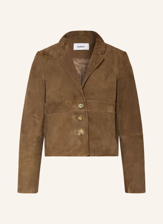 ba&sh Lederjacke MORFEO BRAUN
