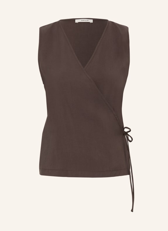 OPUS FAZU Wrap Blouse BROWN