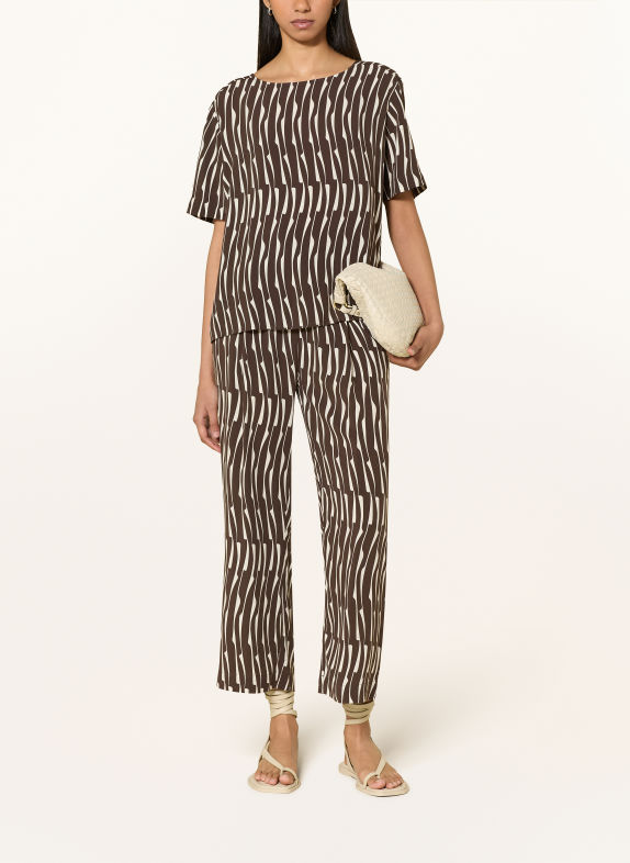 OPUS Blusenshirt FERONA BAMBOO BRAUN / CREME
