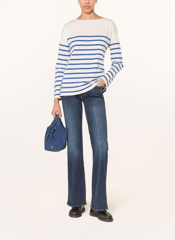HOBBS Longsleeve SIAN WIT / DONKERBLAUW