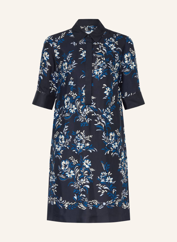 HOBBS Hemdblusenkleid MARCIELLA DUNKELBLAU / BLAU / WEISS