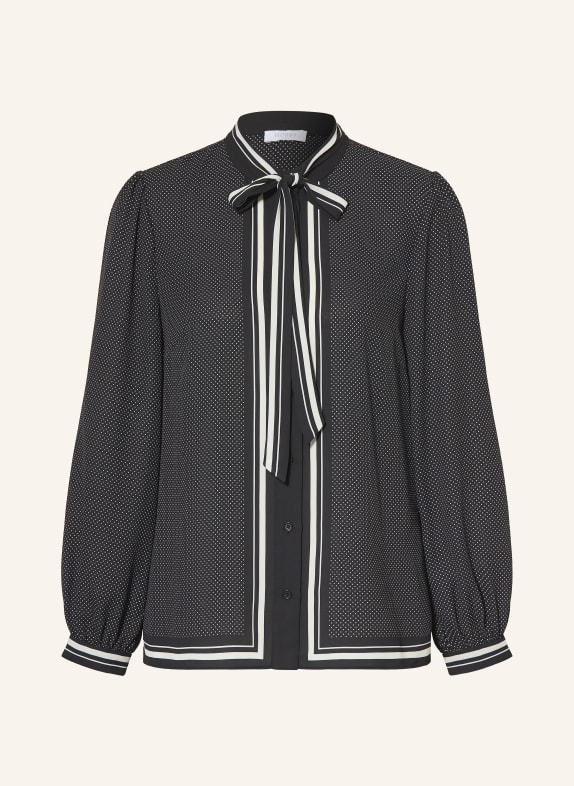 HOBBS Chemisier à col lavallière VALERIE BLEU FONCÉ / BLANC