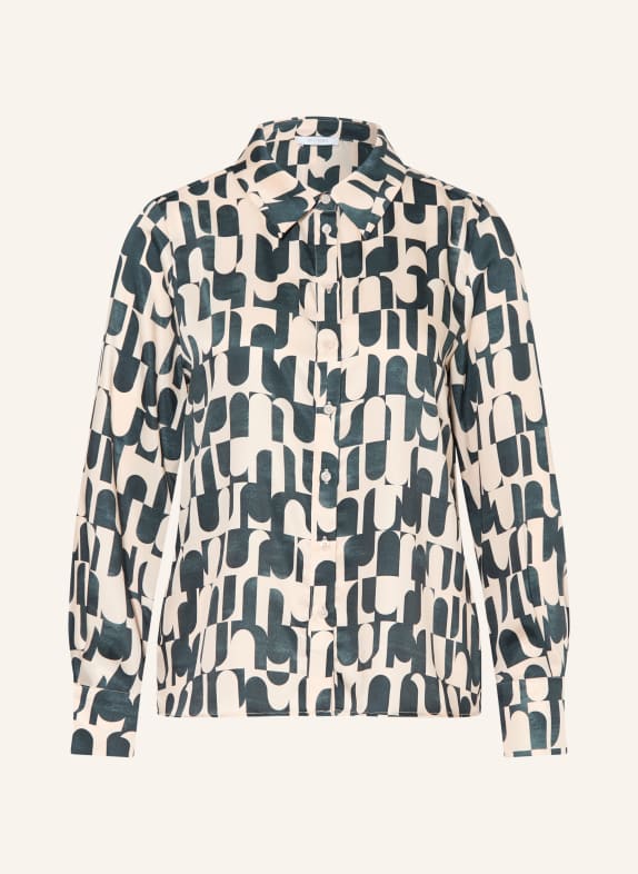 HOBBS Chemisier VELMA en satin BLEU FONCÉ / CRÈME