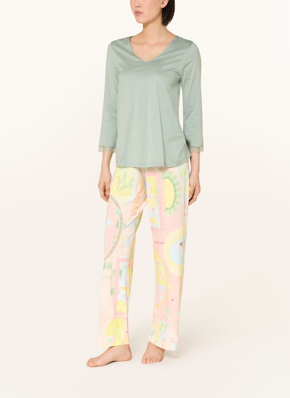 mey Pyjamasbyxor i serien MYSTIC VOYAGE LJUSBLÅ / ROSA / GUL