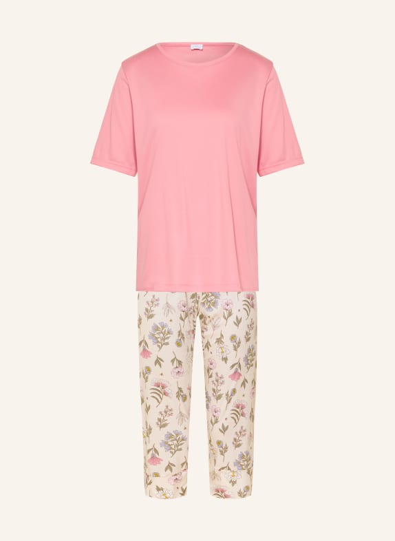 mey 3/4-Schlafanzug Serie BOTANIC GARDEN CREME / ROSA / OLIV