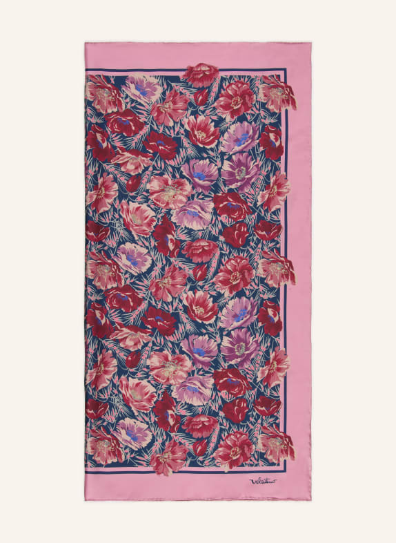 VALENTINO GARAVANI silk scarf PINK / RED / BLUE