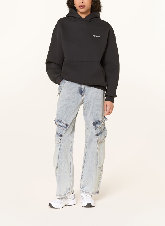 WRSTBHVR Oversized hoodie HAKO ZWART / WIT