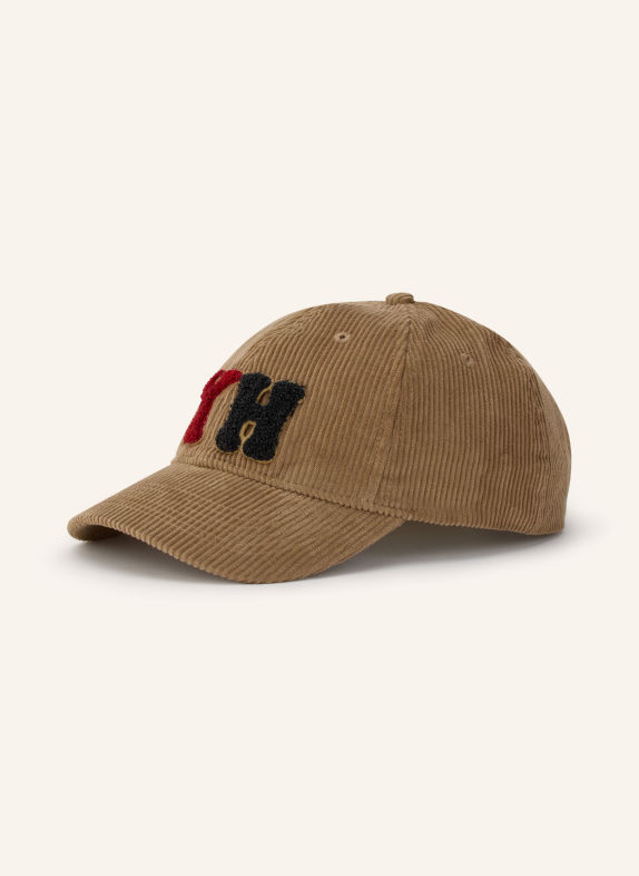 yippie hippie Cord-Cap CAMEL / DONKERGRIJS / NEONROOD