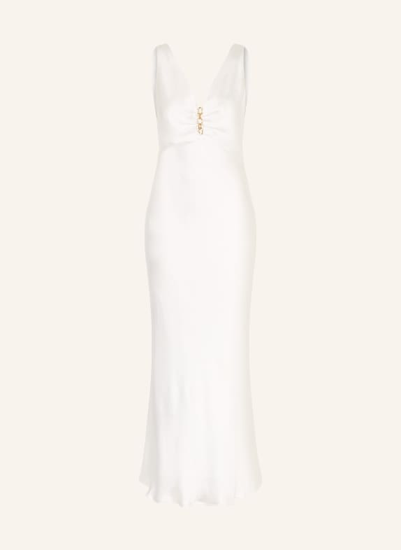 SANDRO Abendkleid mit Schmucksteinen WEISS