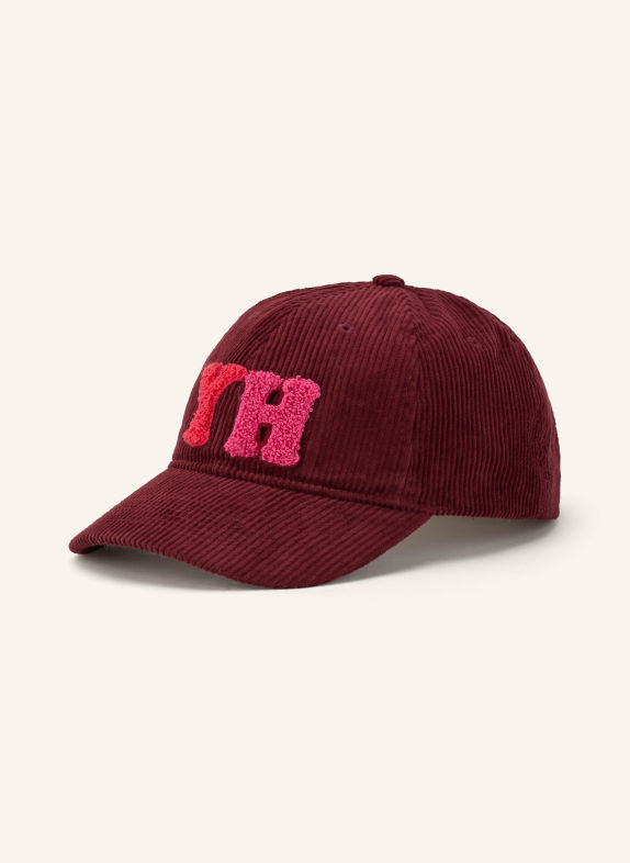 yippie hippie Cord-Cap DUNKELROT / PINK