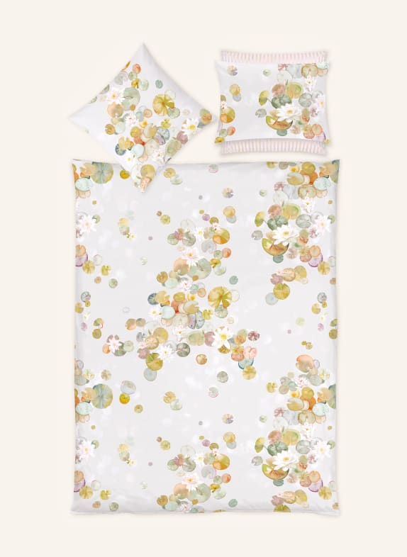 Christian Fischbacher Bettwäsche NINFEA GRAU / GELB / HELLGRÜN