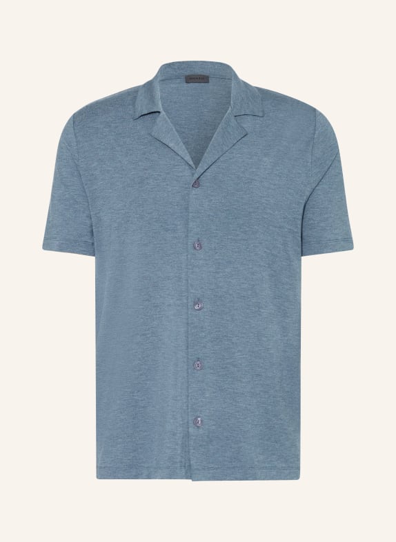 HANRO Slaaphemd CASUALS BLAUWGRIJS