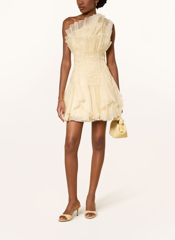 Aje. Cocktailkleid NISHA mit Plissees HELLGELB