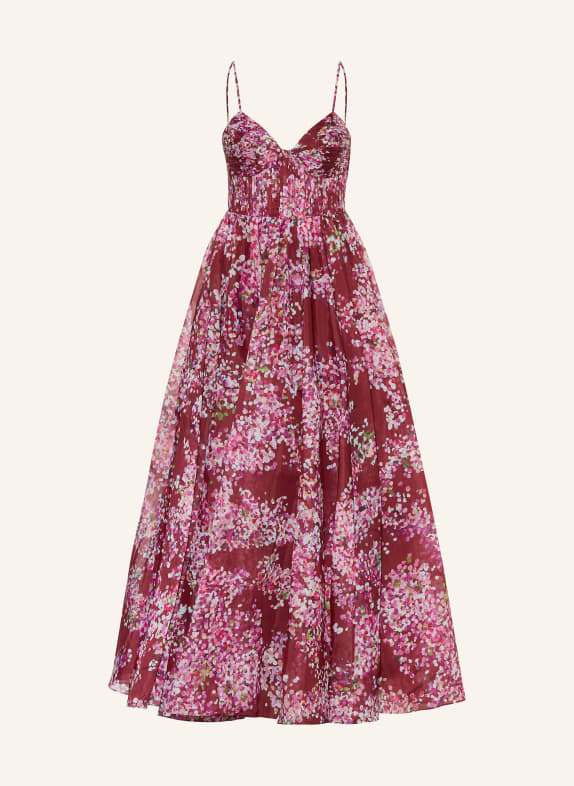 Aje. Sukienka z plisami CIEMNOCZERWONY / RÓŻOWY / ECRU