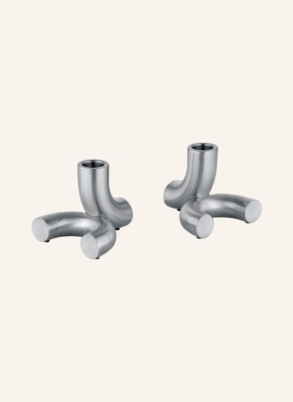 blomus 2er-Set Kerzenhalter DOODLE SILBER