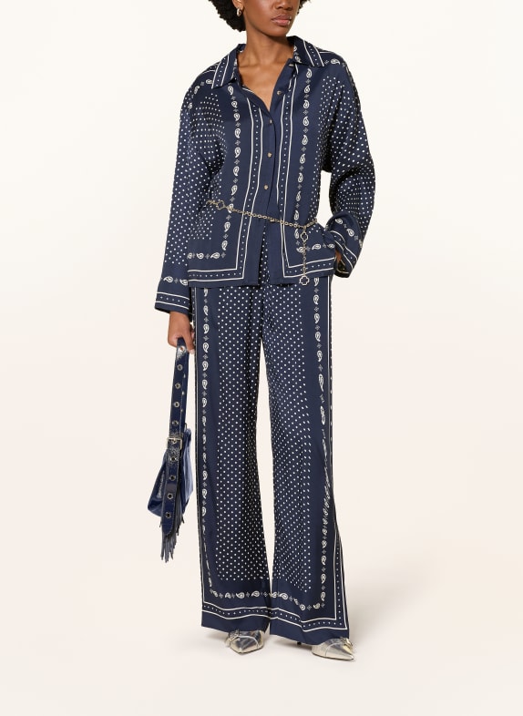 maje Hemdbluse DUNKELBLAU / WEISS