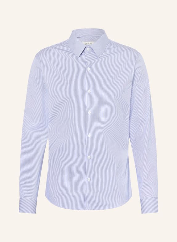 SANDRO Koszula o kroju slim fit JASNONIEBIESKI / BIAŁY