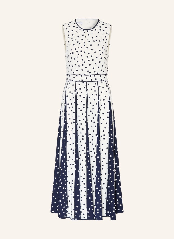 HOBBS Satinkleid ANGELICA WEISS / DUNKELBLAU