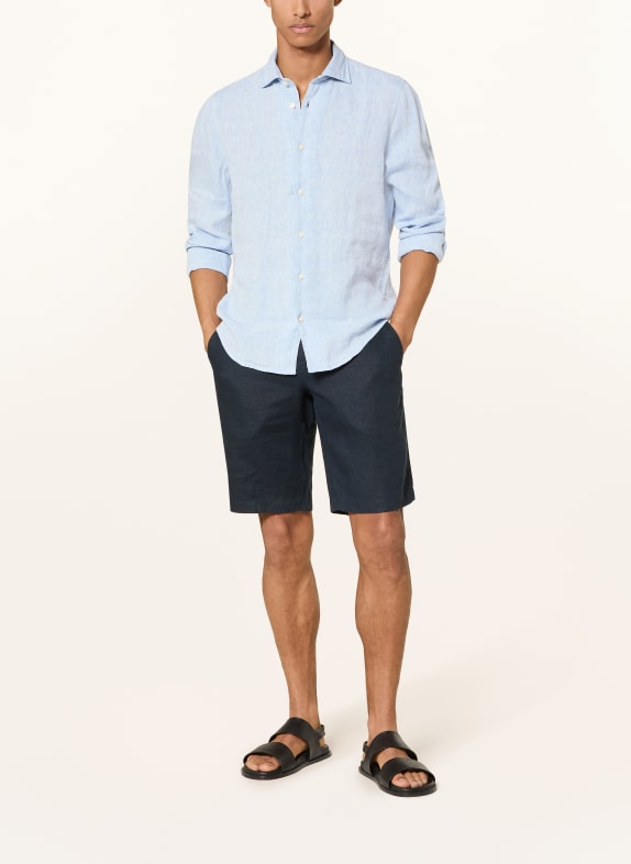 Marc O'Polo Linnen overhemd Slim Fit LICHTBLAUW