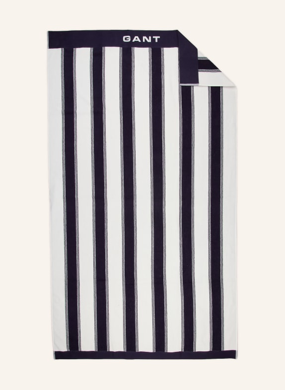 GANT HOME ręcznik plażowy GRANATOWY / BIAŁY