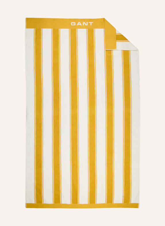 GANT HOME ręcznik plażowy ŻÓŁTY / BIAŁY