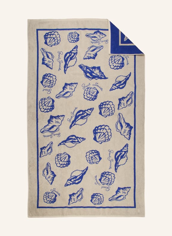 GANT HOME ręcznik plażowy JASNOCZARY / NIEBIESKI