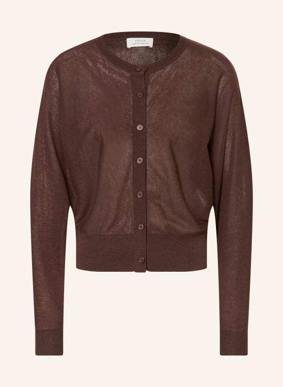 OPUS Strickjacke DESELA DUNKELBRAUN