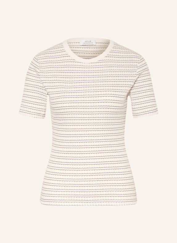 OPUS T-Shirt SOLEILI CREME / SCHWARZ