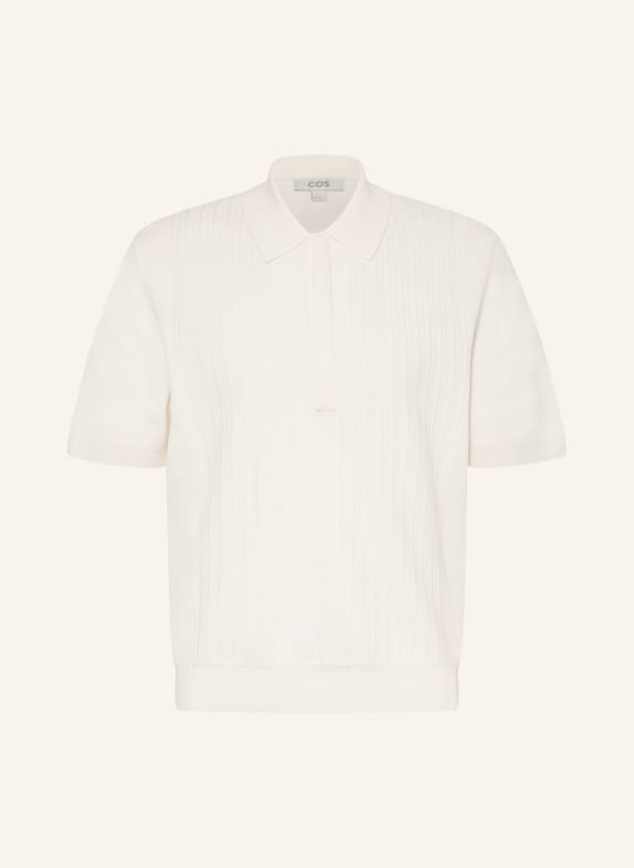 COS Strick-Poloshirt WEISS