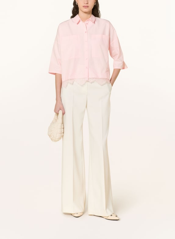 Smith & Soul Overhemdblouse met kant ROSÉ