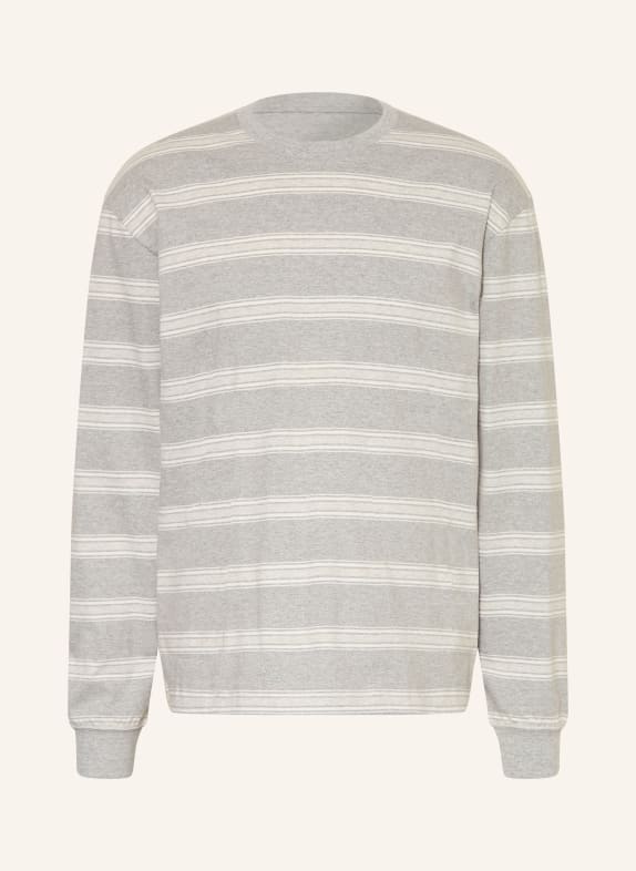 ARKET long-sleeved shirt GRAY / WHITE