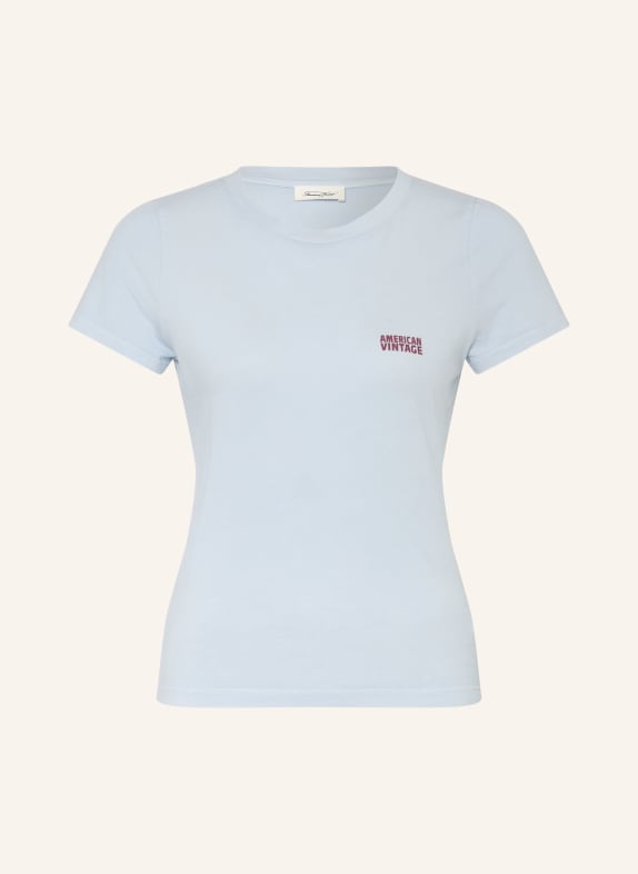 American Vintage T-Shirt PYMAZ HELLBLAU / DUNKELROT