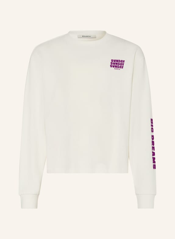 GARCIA Longsleeve ECRU / BRAUN / DUNKELLILA