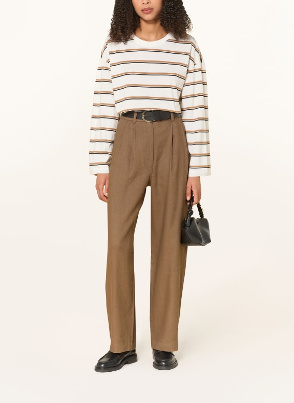 ARKET Longsleeve WIT / BRUIN / ZWART