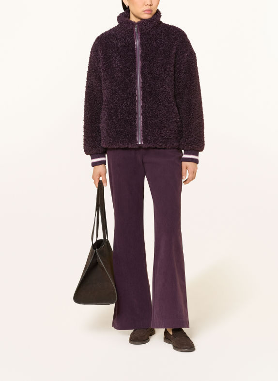 MARC AUREL Teddyfell-Jacke DUNKELLILA