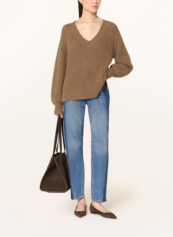 MARC AUREL Pullover mit Glitzergarn TAUPE