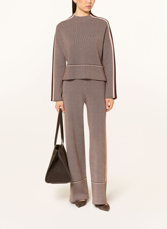 MARC AUREL Pullover DUNKELBRAUN / ROSÉ / ALTROSA