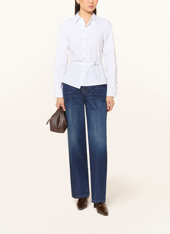 MARC AUREL Rechte jeans met sieradenparels 500036 dark blue denim