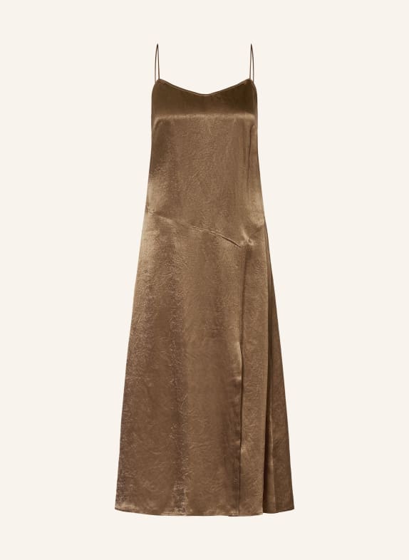 ARKET satin dress KHAKI