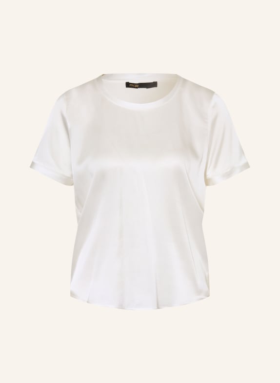 maje Blusenshirt aus Seide WEISS