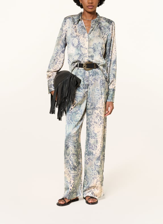 ba&sh Marlenehose CARRINA DUNKELBLAU / ECRU / PETROL