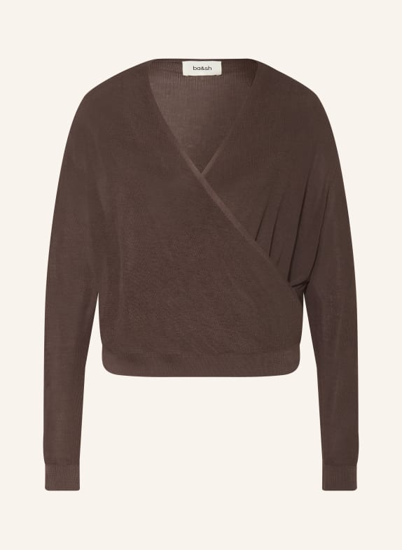 ba&sh Strick-Hoodie BELINE DUNKELBRAUN