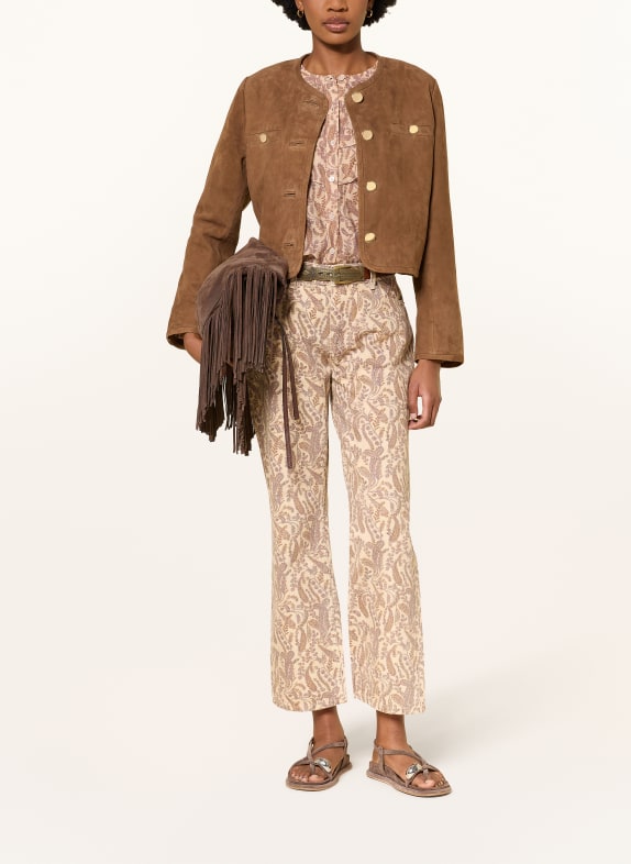 ba&sh Lederjacke MELLA COGNAC / GOLD
