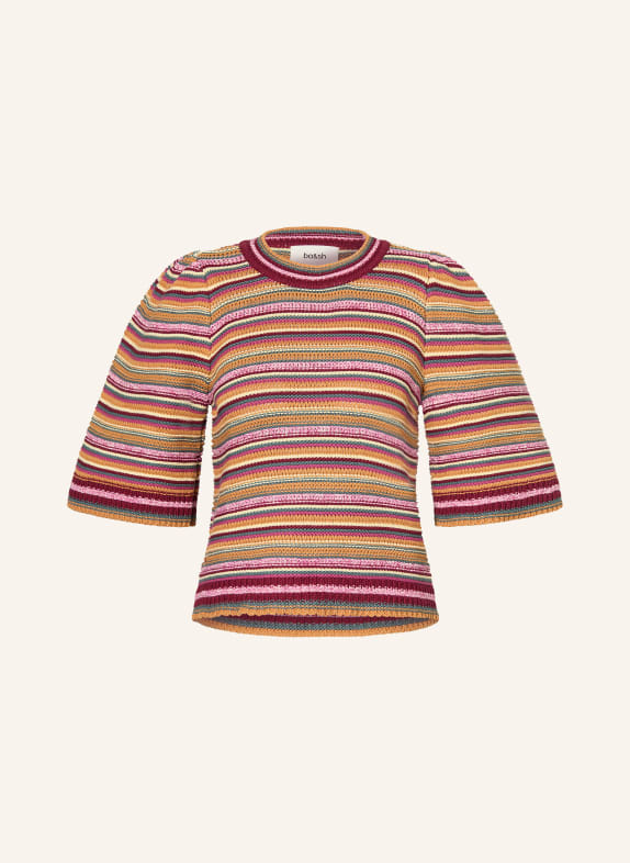 ba&sh Strickshirt FARFAELA COGNAC / ROSA / HELLGRÜN