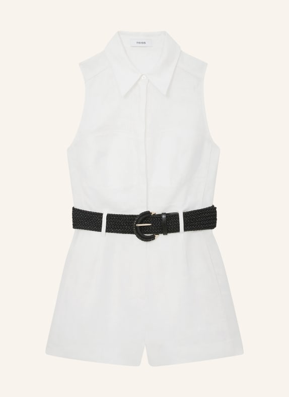 REISS Jumpsuit TAYLOR aus Leinen ECRU