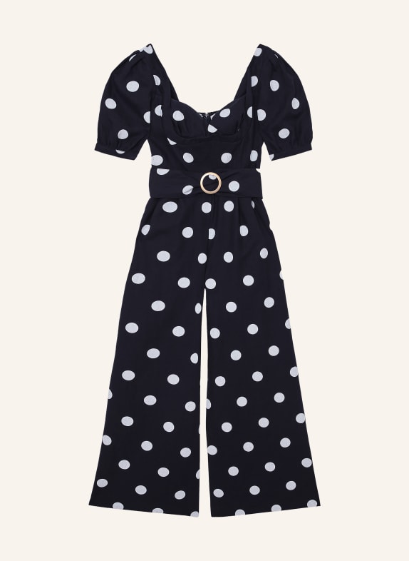 REISS Combinaison BROOK en lin BLEU FONCÉ / BLANC