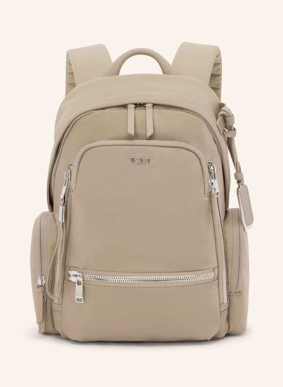 TUMI VOYAGEUR Rucksack CELINA MEDIUM mit Laptop-Fach TAUPE / SILBER