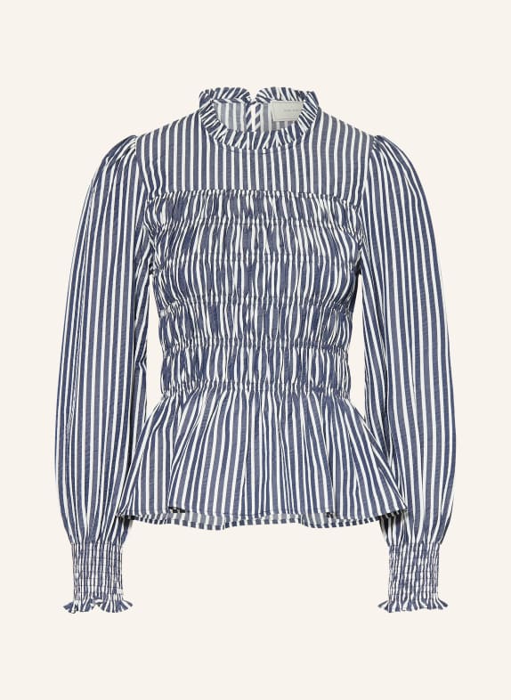 NEO NOIR POSSA-blouse DONKERBLAUW / WIT